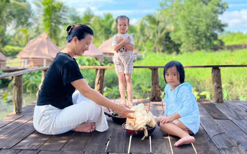 Kinh nghiệm du lịch cho gia đình có con nhỏ tại Nhà Lụa Retreat